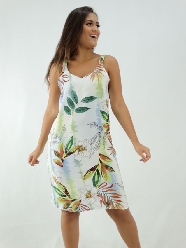vestido de viscose de alcinha