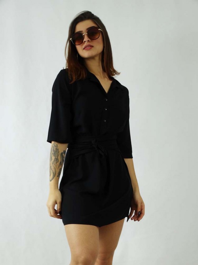 vestido com meia manga