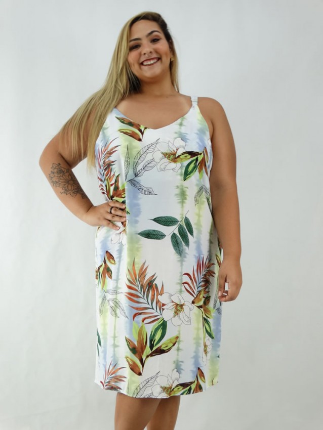 vestido viscose alcinha