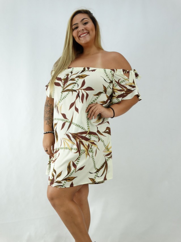 vestido marrom plus size