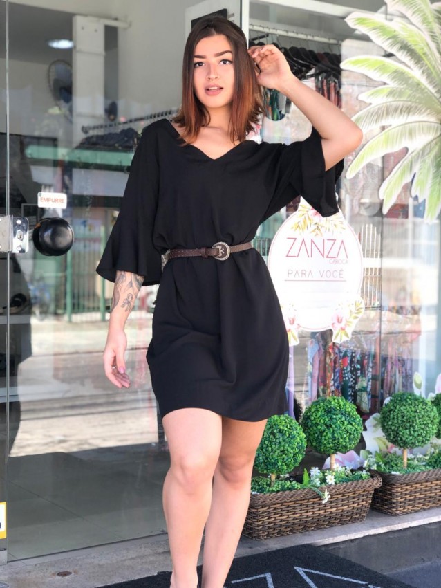 vestido viscose liso