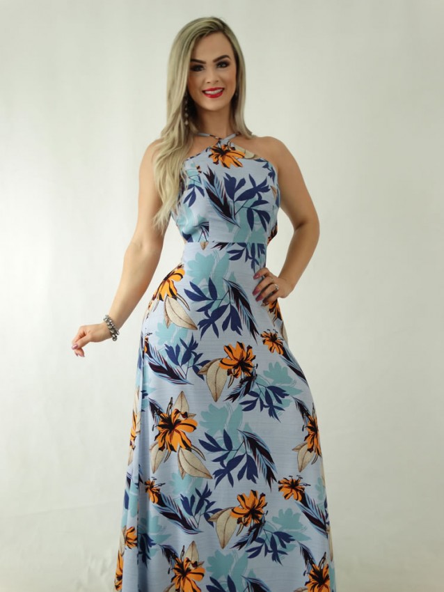 modelos de vestido de viscose longo